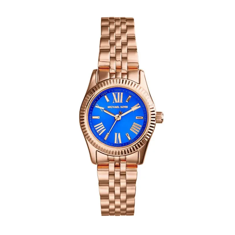 Michael Kors Petite Lexington Blue Dial Ladies Watch- MK3272